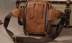 Leather Belt Pouch Mens Small Cases Waist Bag Hip Pack Fanny Pack for Men