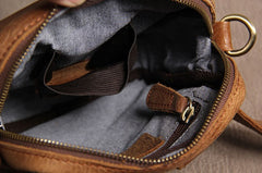 Leather Belt Pouch Mens Small Cases Waist Bag Hip Pack Fanny Pack for Men