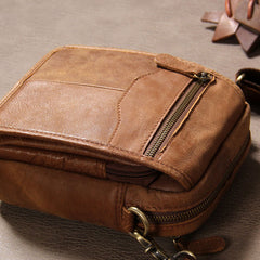 Leather Belt Pouch Mens Small Cases Waist Bag Hip Pack Fanny Pack for Men