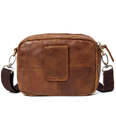 Leather Belt Pouch Mens Small Cases Waist Bag Shoulder Bag for Men