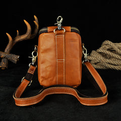 Leather Belt Pouch Mens Small Cases Waist Bag Shoulder Bag for Men