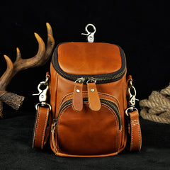 Leather Belt Pouch Mens Small Cases Waist Bag Shoulder Bag for Men