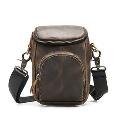 Leather Belt Pouch Mens Small Cases Waist Bag Shoulder Bag for Men