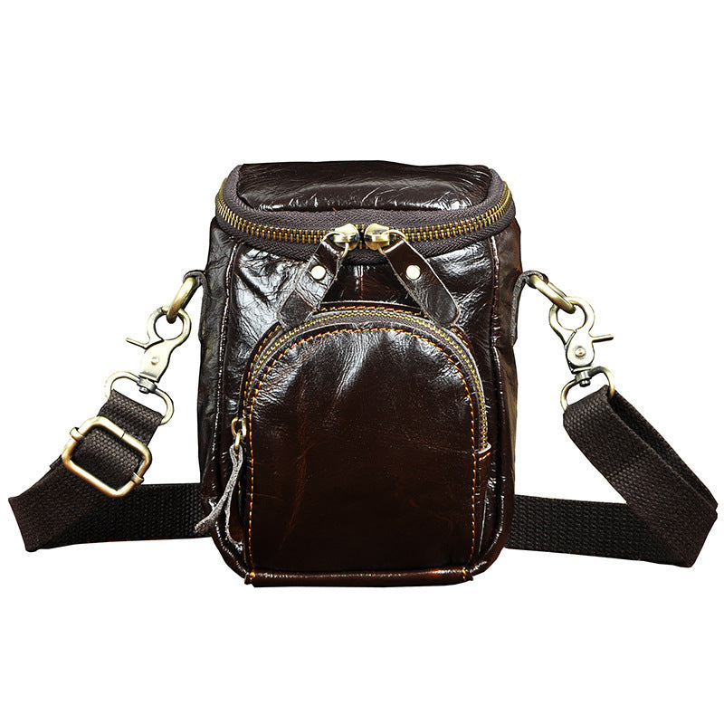 Leather Belt Pouch Mens Small Cases Waist Bag Shoulder Bag for Men