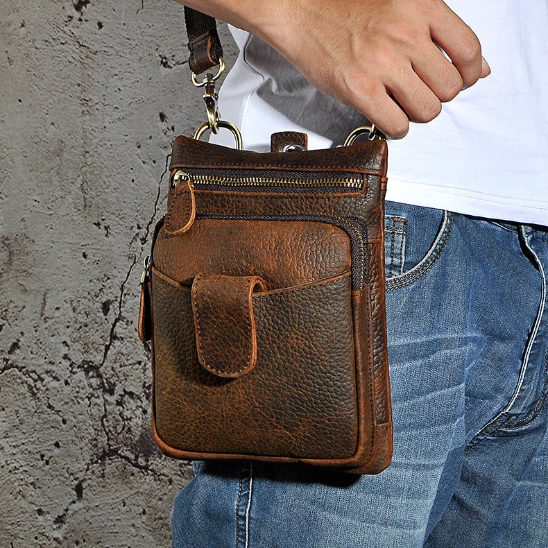 Leather Belt Pouch Mens Waist Bag Small Case for Men – imessengerbags