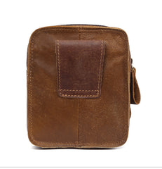 Leather Belt Pouch Mens Small Cases Waist Bag for Men