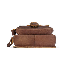 Leather Belt Pouch Mens Small Cases Waist Bag for Men