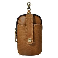 Leather Belt Pouch Mens Small Cases Waist Bag for Men