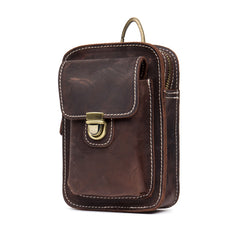 Leather Belt Pouch Mens Small Cases Waist Small Bag for Men