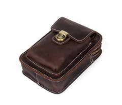 Leather Belt Pouch Mens Small Cases Waist Small Bag for Men