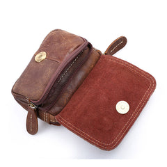 Leather Belt Pouch Mens Small Waist Cases Waist Bag for Men
