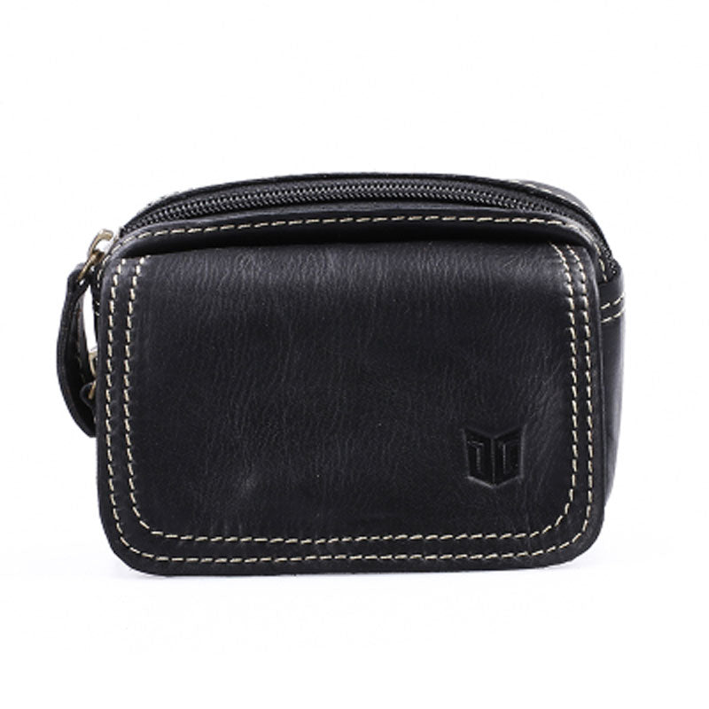 Leather Belt Pouch Mens Small Waist Cases Waist Bag for Men