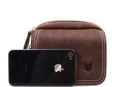 Leather Belt Pouch Mens Small Waist Cases Waist Bag for Men