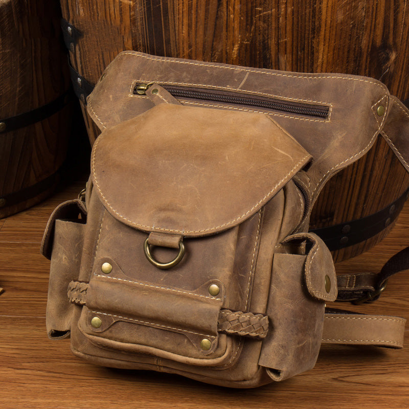 Leather Belt Pouch Mens Waist Bag Bet Tool Bag BUMBAG for Men