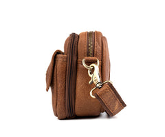Leather Belt Pouch Mens Waist Bag Shoulder Bag for Men