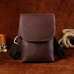 Leather Belt Pouch Mens Waist Bag Shoulder Bag for Men