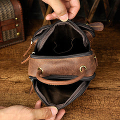 Leather Belt Pouch Mens Waist Bag Shoulder Bag for Men