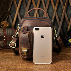 Leather Belt Pouch Mens Waist Bag Shoulder Bag for Men