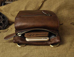 Leather Belt Pouch Mens Waist Bag Shoulder Bag for Men