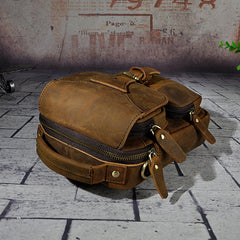 Leather Belt Pouch Mens Waist Bag Shoulder Bag for Men