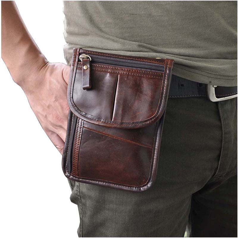 Leather Belt Pouch Mens Waist Bag Shoulder Bag for Men iwalletsmen