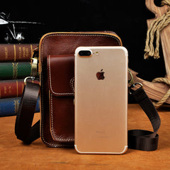 Leather Belt Pouch Mens Waist Bag Shoulder Bag for Men
