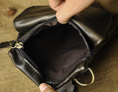 Leather Belt Pouch Mens Waist Bag Shoulder Bag for Men
