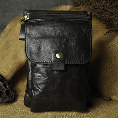 Leather Belt Pouch Mens Waist Bag Shoulder Bag for Men