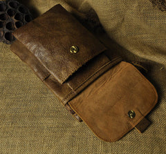 Leather Belt Pouch Mens Waist Bag Shoulder Bag for Men