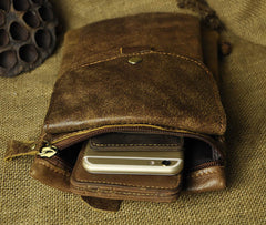 Leather Belt Pouch Mens Waist Bag Shoulder Bag for Men