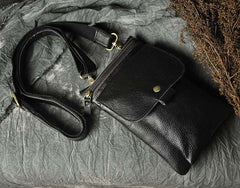 Leather Belt Pouch Mens Waist Bag Shoulder Bag for Men