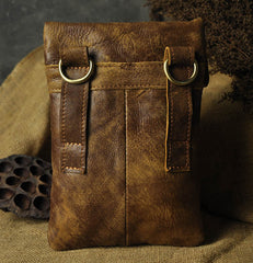 Leather Belt Pouch Mens Waist Bag Shoulder Bag for Men