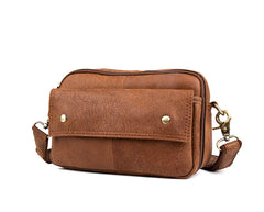 Leather Belt Pouch Mens Waist Bag Shoulder Bag for Men