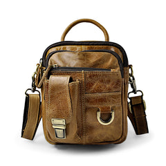 Leather Belt Pouch Mens Waist Bag Shoulder Bag for Men