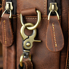 Leather Belt Pouch Mens Waist Bag Shoulder Bag for Men
