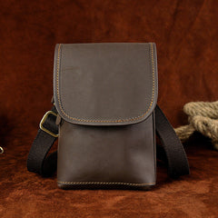 Leather Belt Pouch Mens Waist Bag Shoulder Bag for Men