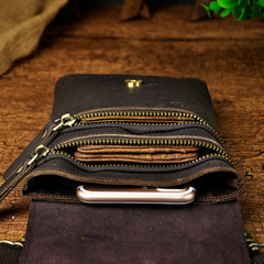 Leather Belt Pouch Mens Waist Bag Shoulder Bag for Men