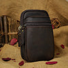Leather Belt Pouch Mens Waist Bag Small Case for Men