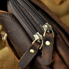 Leather Belt Pouch Mens Waist Bag Small Case for Men
