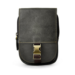 Leather Belt Pouch Mens Waist Bag Small Case for Men