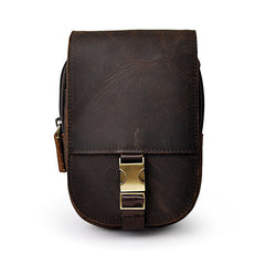 Leather Belt Pouch Mens Waist Bag Small Case for Men
