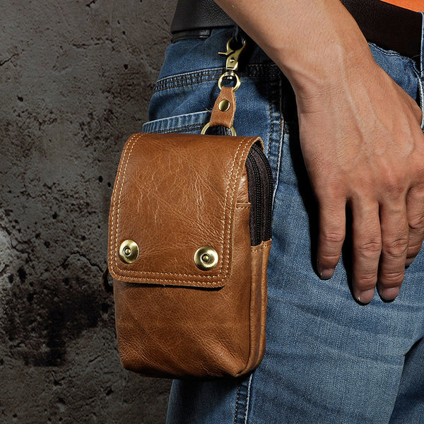 Leather Cell Phone Holster Leather Belt Pouch Mens Leather Phone Holster Belt Holster For Phone 