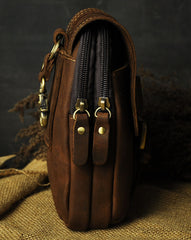 Leather Belt Pouch Mens Waist Bag Small Case for Men