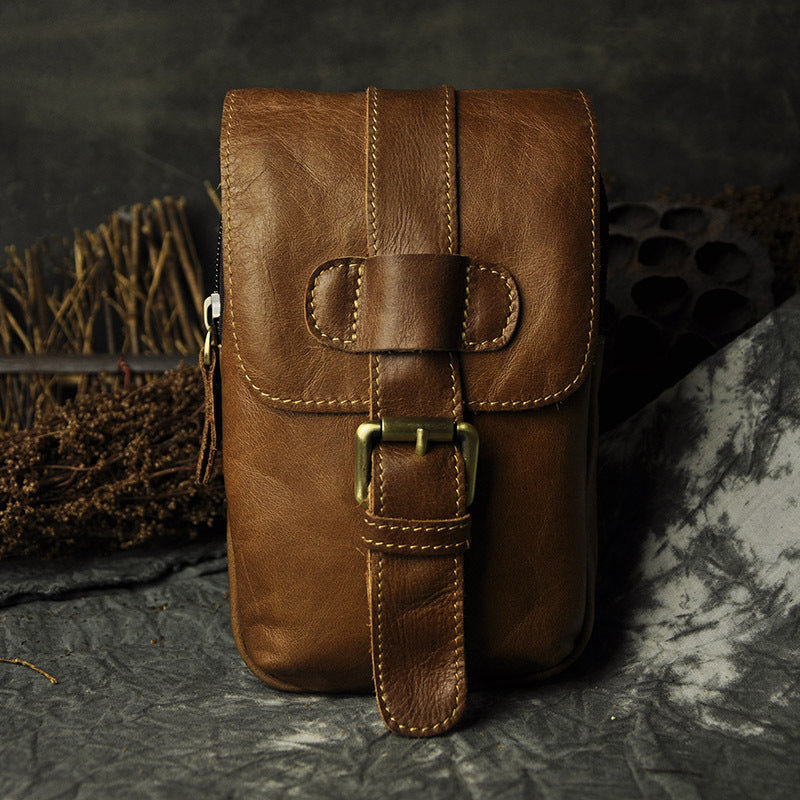 Leather Belt Pouch Mens Waist Bag Small Case for Men iwalletsmen
