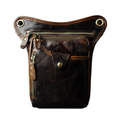 Leather Belt Pouch for Men Leg Drop Bags waist BAGs Shoulder Bag For Men - iwalletsmen