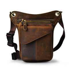 Leather Belt Pouch for Men Leg Drop Bags waist BAGs Shoulder Bag For Men - iwalletsmen