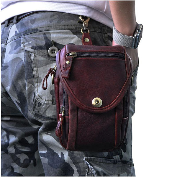Cool Leather Belt Pouch for Men CELL PHONE HOLSTER Waist Bags BELT BAG For Men - iwalletsmen