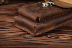 Cool Leather Cell Phone Holster Belt Pouch for Men Waist Bag BELT BAGs For Men - iwalletsmen