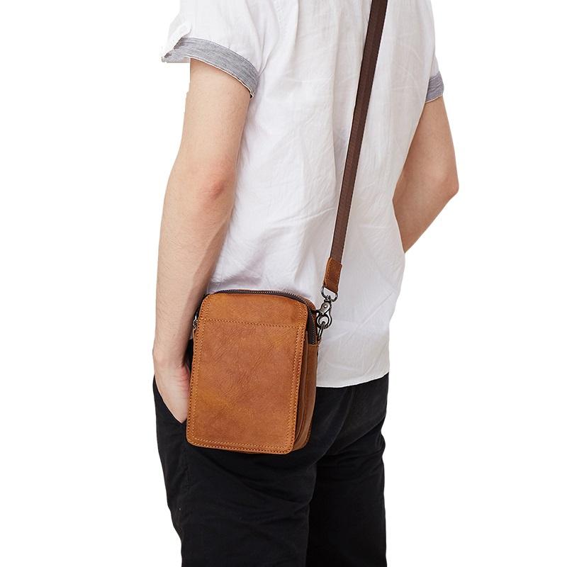 Leather Belt Pouch for Men Waist Bag BELT BAG Shoulder Bag For Men - iwalletsmen