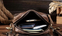 Leather Belt Pouch for Men Waist Bag BELT BAG Cell Phone Holsters Shoulder Bag For Men - iwalletsmen